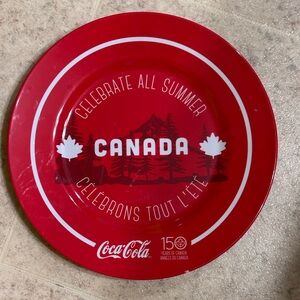 Coca Cola Anniversary Melamine Canada Plates